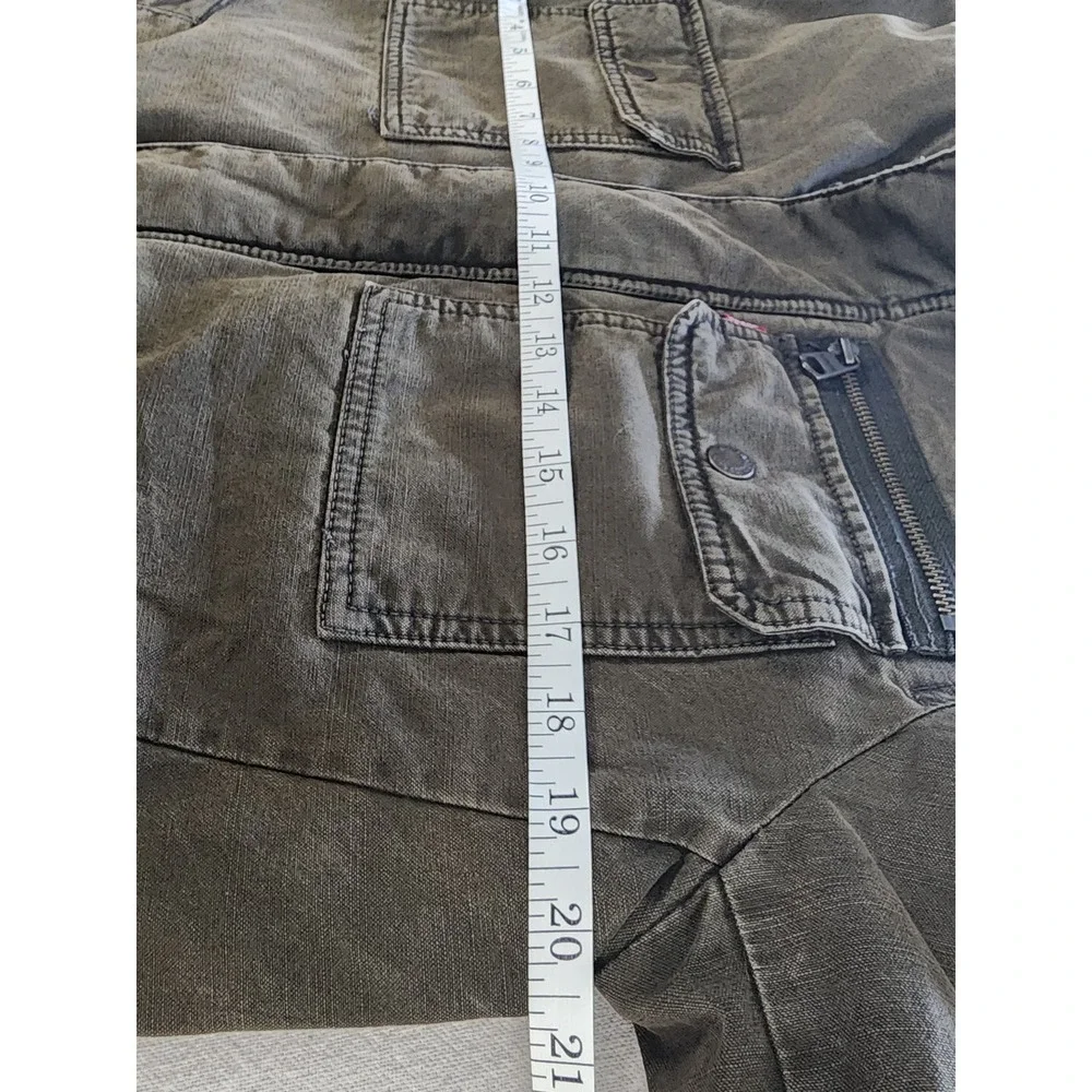 🔥Levi's Washed Cotton Military Field Utility Jacket Olive Green streetwear Y2K